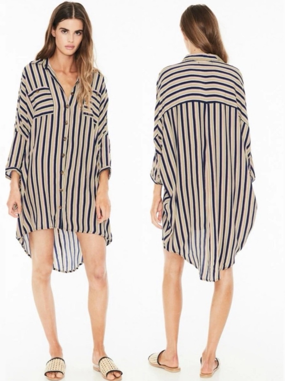 Faithful the Brand Spencer Striped Shirt Dress